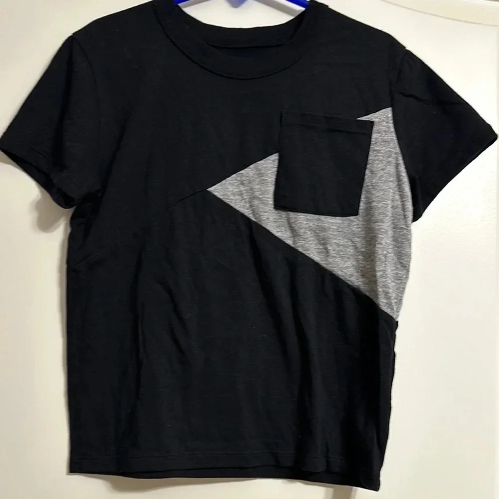 Black and‎ Gray Geometric T-Shirt